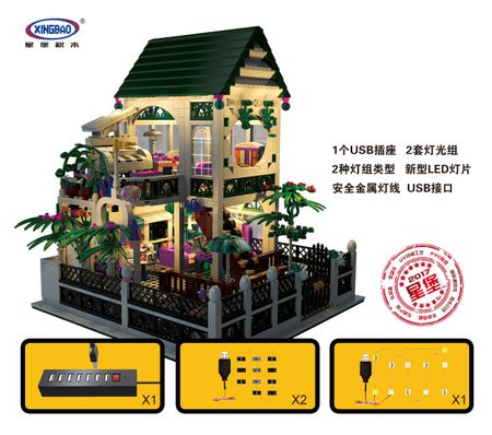 XingBao Lepining City Street Toys For Children The Romantic Heart Set with Light Model Kit Building Blocks Educational DIY Gifts