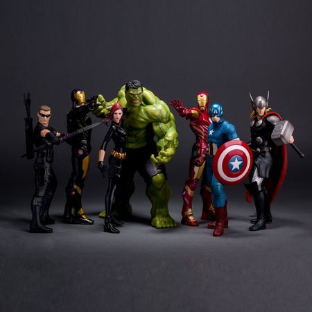 Crazy Toys Marvel Avengers 2 Iron Man Black Widow Hawkeye Captain America Thor Hulk PVC Action Figure Toy 20-25cm