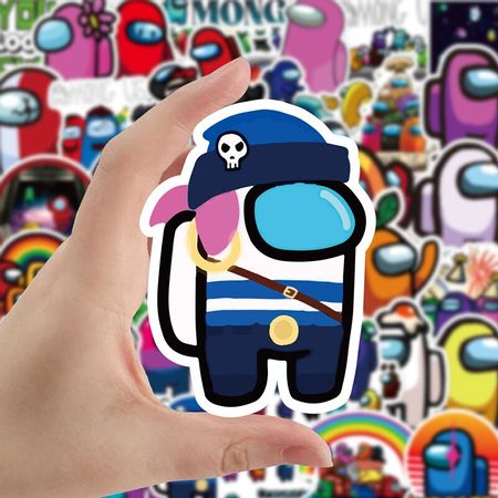 50pcs/pack  Game Among Us Graffiti Stickers For Notebook Motorcycle Skateboard Computer Mobile Phone Decal Cartoon Toy 1
