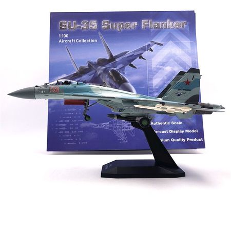 1:100 Russian SU-35 Super Flanker Aircraft 04 Collection Model Alloy Plastic Airplanes Toys Birthday Gifts Original Set