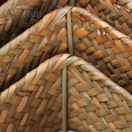 Natural Large Woven Seagrass Basket Straw Wicker Home Table Fruit Bread Towels Small Kitchen Storage Container Set Home Decor
