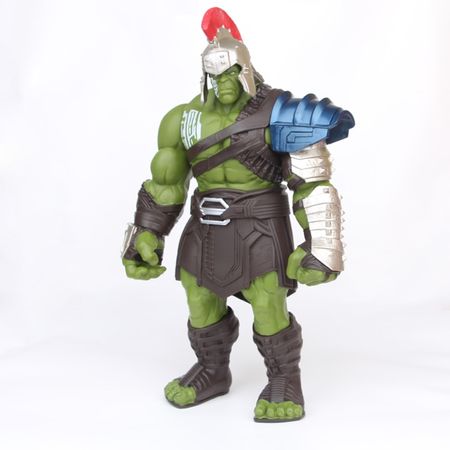 35cm Big Size Avengers Marvel Thor 3 Ragnarok Hands Moveable Hammer Battle Axe Gladiator Hulk BJD Action Figure Model Toy
