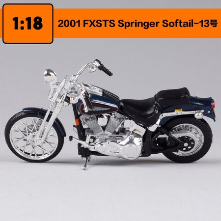 Maisto 1:18 Harley Davidson 2001 FXSTS Springer Softail Motorcycle metal model Toys For Children Birthday Gift Toys Collection