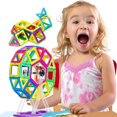Creative Mini Magnetic Building Blocks Tiles Magnet Designer Construction Blocks For Toddlers Best 3D Educational Toys