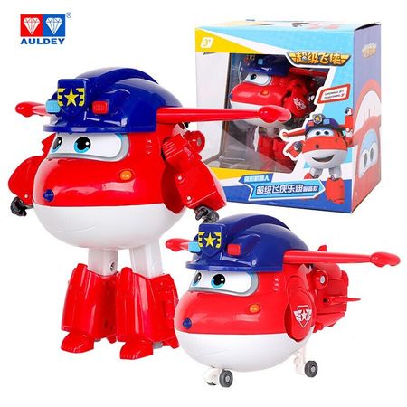 AULDEY Super Wings Transforming Rescue Robot JETT/DIZZY/DONNIE Action Figures Toy Birthday Gift, Height around 15cm