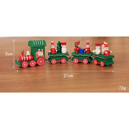 Tronzo Action Figure Wooden Christmas Decoration For Home Mini Train Figure Toys Train Decor Christmas  Gift New Year Supplies