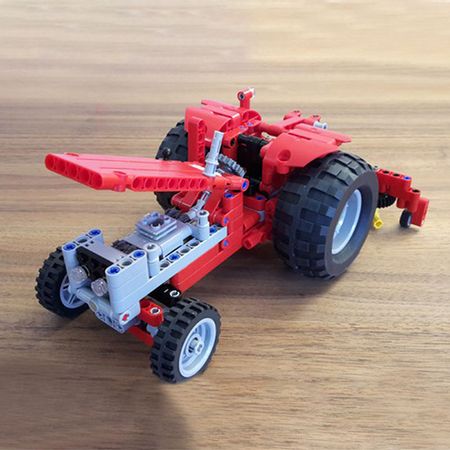 Buildmoc Rural Classic Old Tractor Car Building Block For Technic DIY Walking Tractor Truck Brick Educational Toys for Children