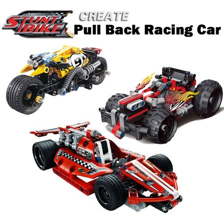 Decool Pull Back Technic Car Racer MOC Truck DIY building blocks kids toys for children bricks supercar christmas