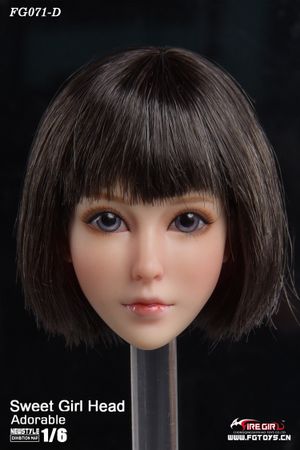 1/6  Asian Beauty Female FG071 Teen Sweet Girl Head Sculpt for 12 Inch Action Figure