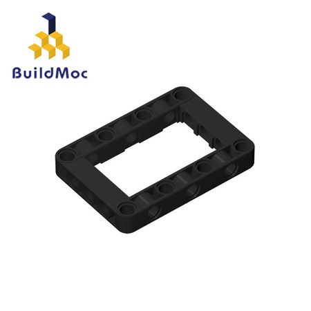 BuildMOC 64179 Technic Liftarm 5 x 7 Open Center Frame Thick For Building Blocks Parts DIY LOGO Educational Tech Parts Toys