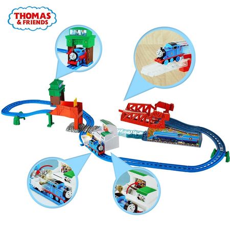 Original Thomas and Friend Electric Orbital Suit Compete Speed Leap Orbital Diecast Boys Children Birthday Gift Toys