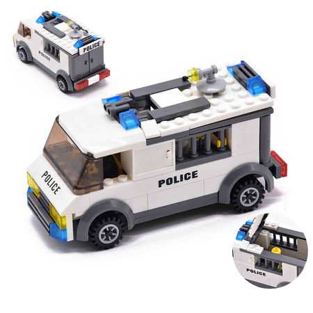 City Police Patrol Car Model Figure Blocks Educational Construction Building Bricks Toys For Children Christmas Gift
