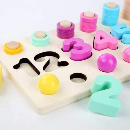 Multifunction Logarithmic Board Game Montessori Toys Wooden Early Educationnal Toys for Children Kids Preschool Learning Toy