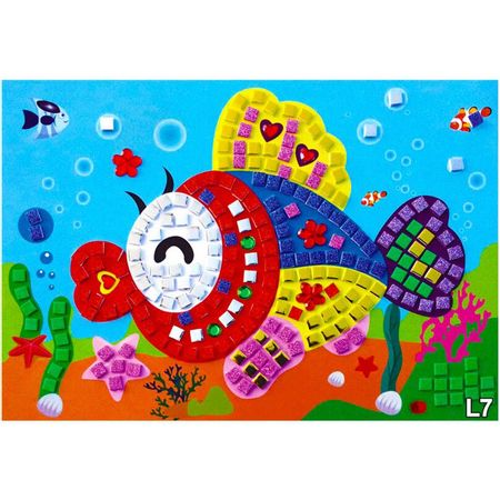 4PCS/set 3D DIY Foam Mosaics Sticky Crystal Sticker Art and Crafts Toys For Kids EVA Puzzle Creative Intelligent Stickers Toy