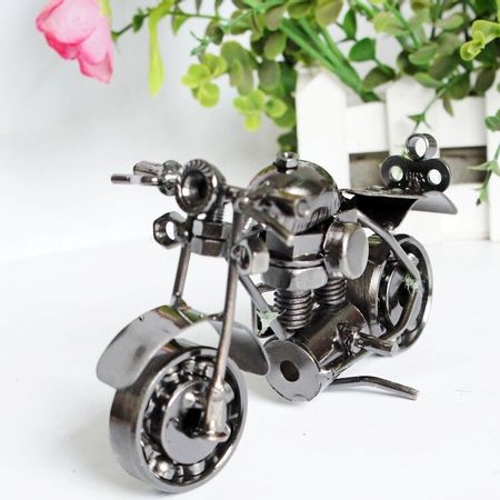 Metal Plating Motorcycle Miniature Home Decoration Motorcycle Bar Decoration Desk Accessories Modern Living Room Decoration