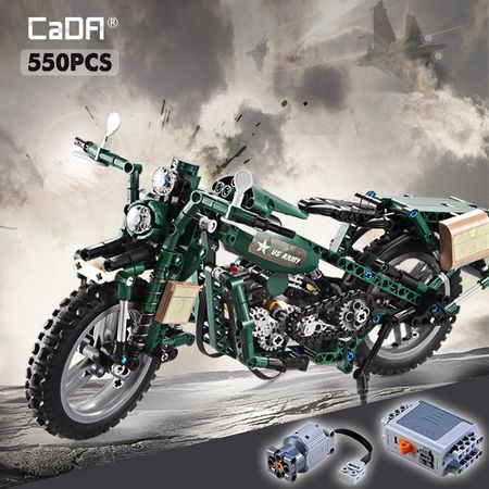 Cada 550PCS City Technology Series Electronic Two-wheeled Motorcycle DIY Model Building Blocks Bricks Toys for Kids