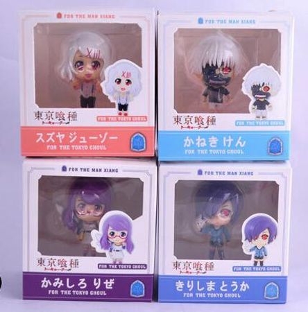 4pcs/set Anime TOKYO GHOUL Characters KEN KANEKI Cute Collection Action Figure Toys