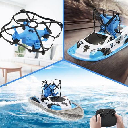 3 in 1 Airplanes RC car RC speed boat Toy HD camera Aerial photography Simulator UAV Drone Four-wing Aircraft Deformable gift 2