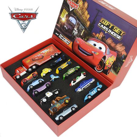 Disney Pixar3 metal 1:55 alloy car model toy gift box set Lightning McQueen and mater, sally, Raymond child boy gift