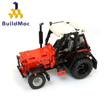 Buildmoc DIY Educational Kids City Creative Bricks Jungle Forest Tractor Figure Building Block Bricks Toys for Children