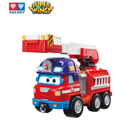 AULDEY Super Wings SPARKY Deluxe Fire Truck Set Deformation Action Figure Children Toy Gifts Fire Engine with Sound Music Light