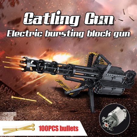 1422Pcs Technic City Gatling Guns Emission Model Building Blocks Military Army WW2 Weapon Bricks Toys for Boys Gifts