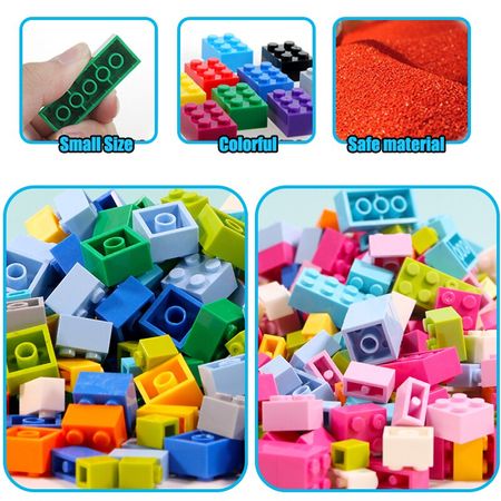 500/1000 PCS With Box Small Size Building Blocks Construction Bricks Bulk Blocks Toy  Compatible With All Brands Gift For Kids