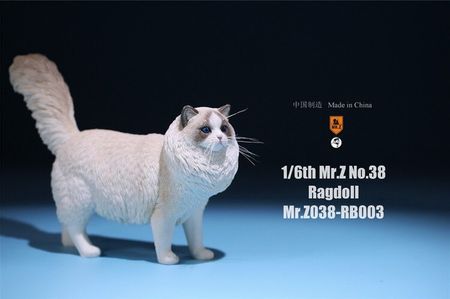 1/6 MRZ038 Ragdoll Simulation Animal Statue Pet Cat Model Scene Accessories for 12'' Action Figure