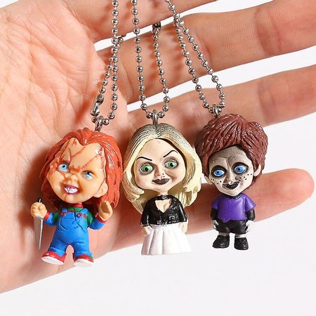 Movie Figure Child's Play Bride of Chucky Mini Pendants Keychains Tiffany Chucky Action Figure PVC Doll Toys for Children Set