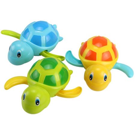 Bath Toys Cartoon Turtle Baby Wound-up Chain Shower Play Water Swimming Pool Accessories Clockwork Animal Classic Infant Toy