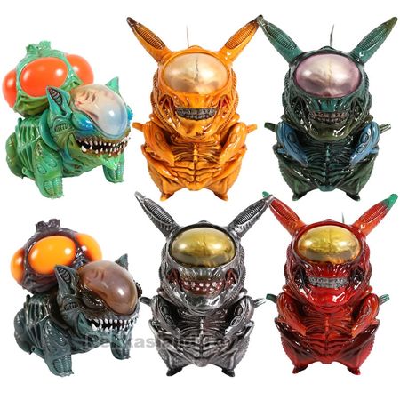 Alien PVC Funny Figure Xenomorph Warrior Aliens VS Predator AVP Cute Q  Doll Toys NEW