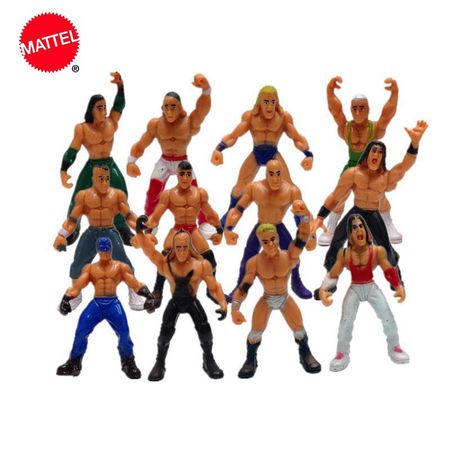 Mattel WWE 12 wrestler figure static model decorations Baldheaded macho man and Long hair macho man Christmas Gifts