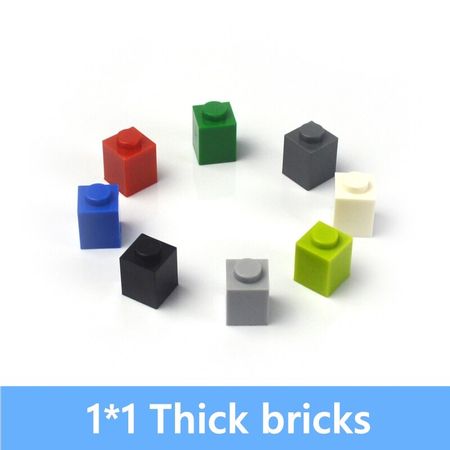 200pcs 1*1 DIY Bulk Building Blocks Compatible with lego Thick bricks multiple color Educational Creative Toys for Children