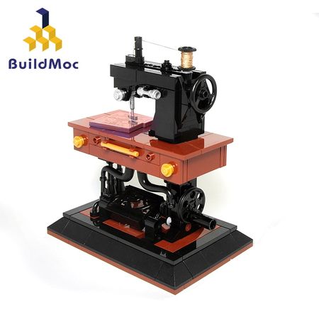 BuildMOC Classic Creative MOC 41609 Sewing Machine Compatible With lepingg Spelling Blocks Toy Set Building Blocks Girl