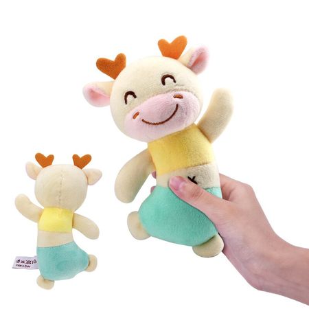 Baby Handbell Rattles Toys Soft Animal Plush Grasping Toddler Toys Early Educational Appease Doll Newborn Toys For 0-12 Months