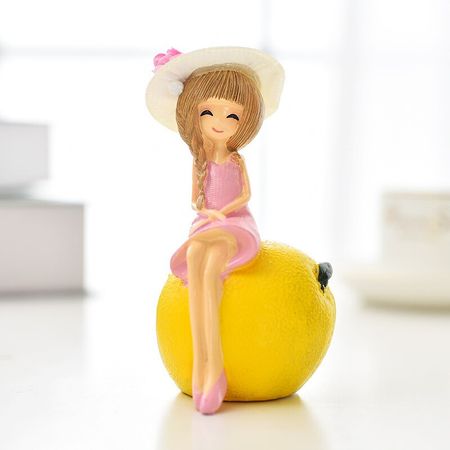 Fruit girl small ornaments home decoration technology home decoration  resin charms  desk decoration  fairy figurines