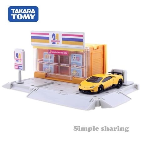 Takara Tomy Tomica Town Build City Convenience Store Model Hot Diecast Baby Toys Miniature Educational Kids Dolls