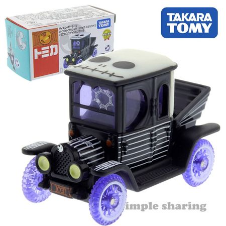 Takara Tomy Tomica Disney Motors Skellington Holloween Classic Car Miniature Carrier Model Diecast Anime Figure Baby Toys