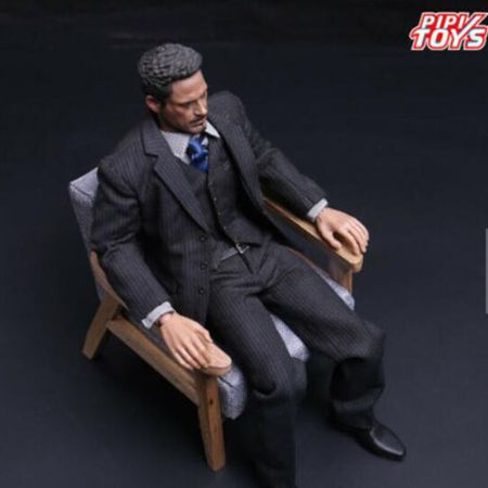 1/6 Scale Solid Wood Sofa Chair Modern Sofa Model F 12" Action Figure Toy 