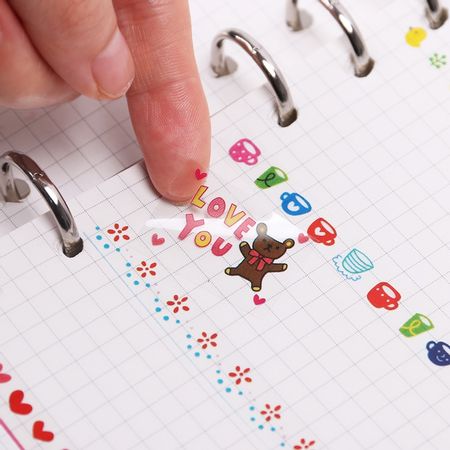 6PCS/set Kawaii Cute Drawing Market Planner Book Diary Decorate Stationery Stickers PVC Kids Boy Girl Toys