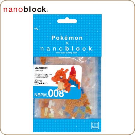 Nanoblock Pokemon Pikachu NBPM_008 Lizardon 200pcs Anime Cartoon Diamond mini micro Block Building Blocks Bricks Toys Games