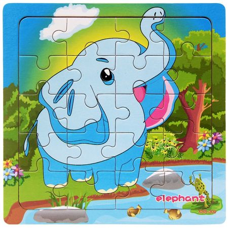 Baby Cognition Puzzle Wooden Toys For Kids 9/20 Small Piece Jigsaw Animal Educational Learning Toys For Children Gift