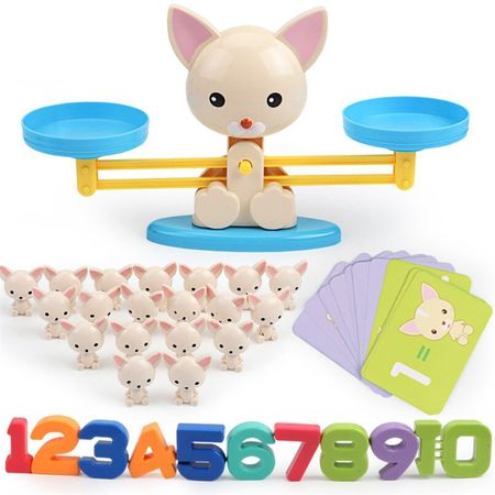 Baby Math Number Balance Game Board Toy Children Monkey Dog Match Balancing Scale Montessori Kids Toys Learn Add And Subtract