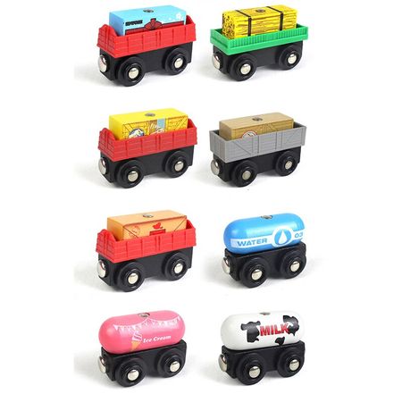 Wooden Magnetic Toys for Kids Train Suitable for Wooden Track and Car Connected with Small Train Toys for Boys Juguetes Para