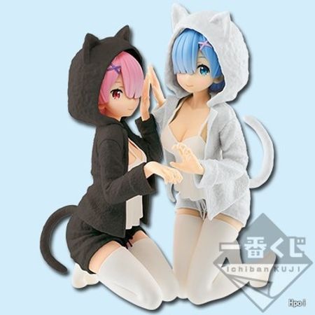 Re:Life In A Different World From Zero Rem & Ram Nyanko Mode Sexy Cat Ver. PVC Figure Collectible Model Toy