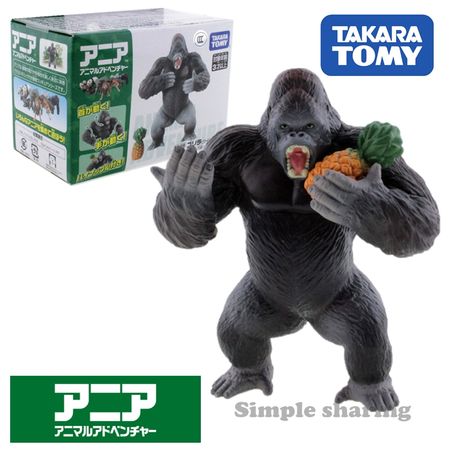 Takara Tomy Tomica Ania Animal Adventure Gorilla As 36 Diecast Resin Monkey Model Kit Hot Pop Baby Toys