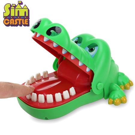 Creative Practical Jokes Mouth Tooth Alligator Hand Children's Toys Family Games Classic Biting Hand ligh toys for children