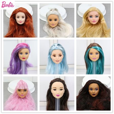 Original Doll Head Limited One Pcs Girls Accessories Collection Colourful Fashion Hair Girl Doll Gift DIY Toys for Children
