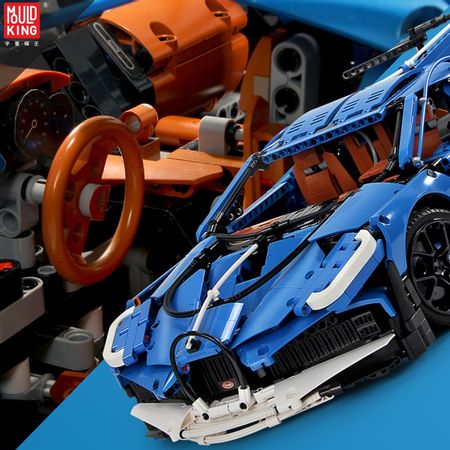 MOC 20086 Techinic Series The Blue Speed Sport Racing Car Model Kit Assembling Building Blocks Kids Toys For Children DIY Bricks