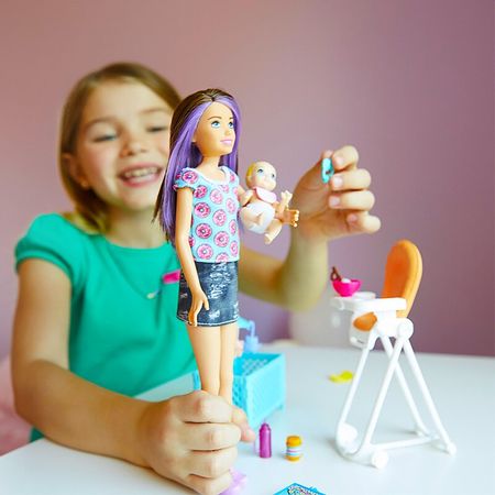 Original Barbie18 Inch Doll Baby Nursery-Gift Set Take Care of the Baby Girls PlayToys for children Birthday Gift bonecas